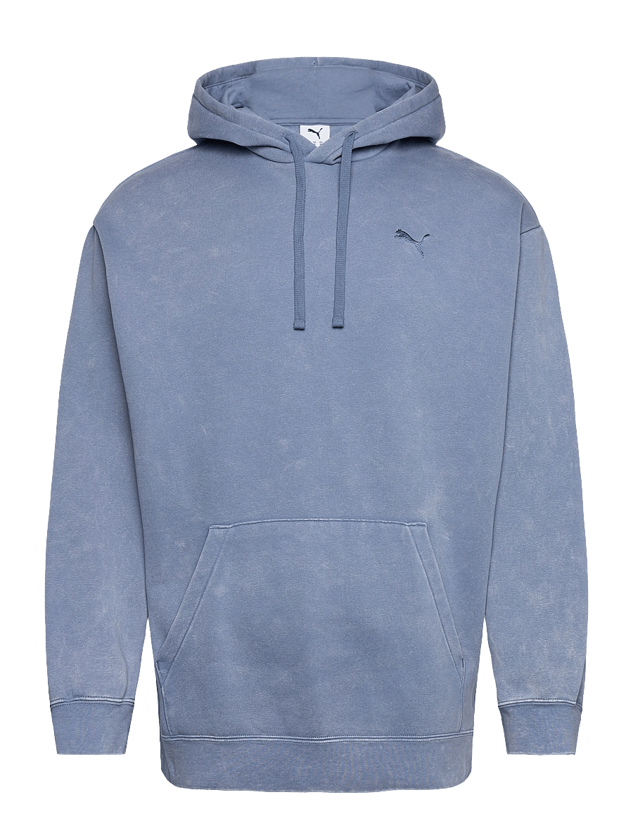 PUMA - ESS ELEVATED Relaxed Wash Hoodie FL - kapuzenpullover - cool blue - 0