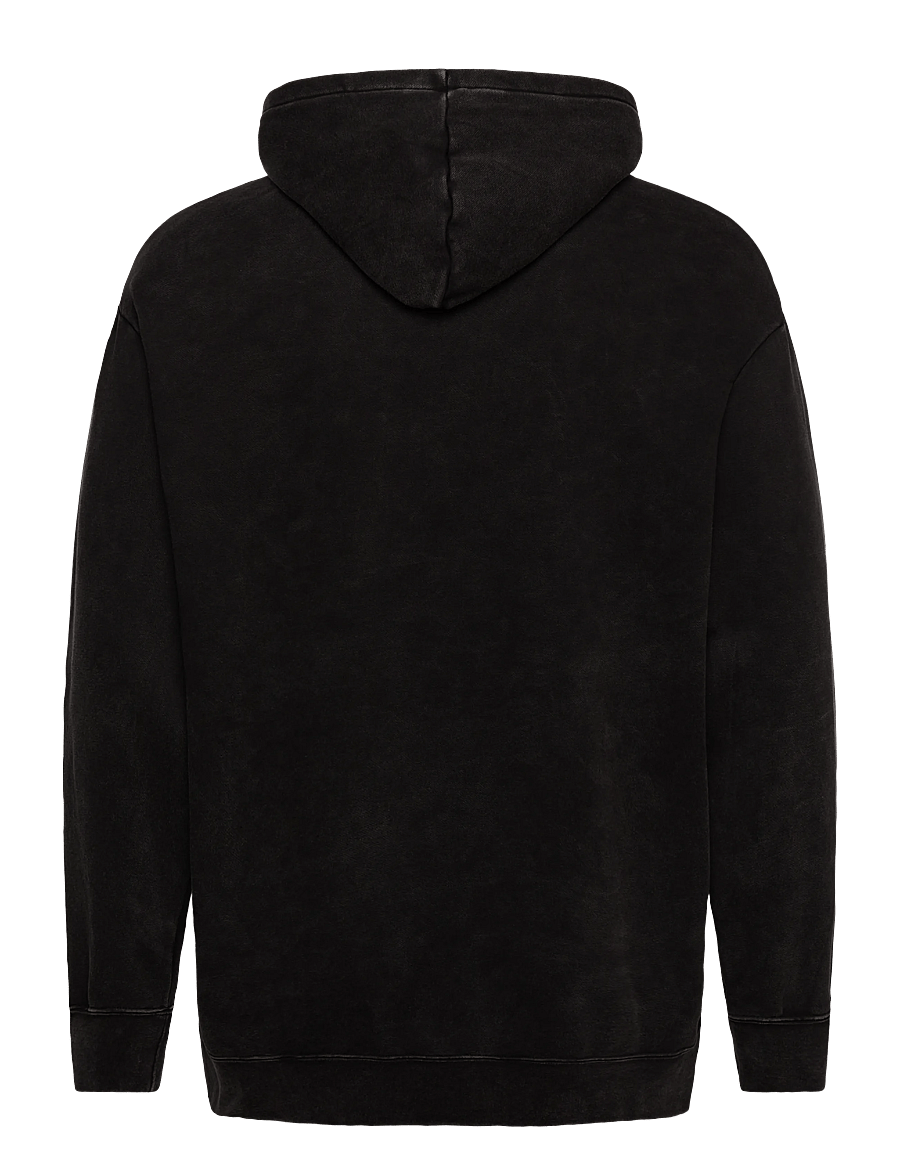 PUMA - ESS ELEVATED Relaxed Wash Hoodie FL - tops - puma black - 1
