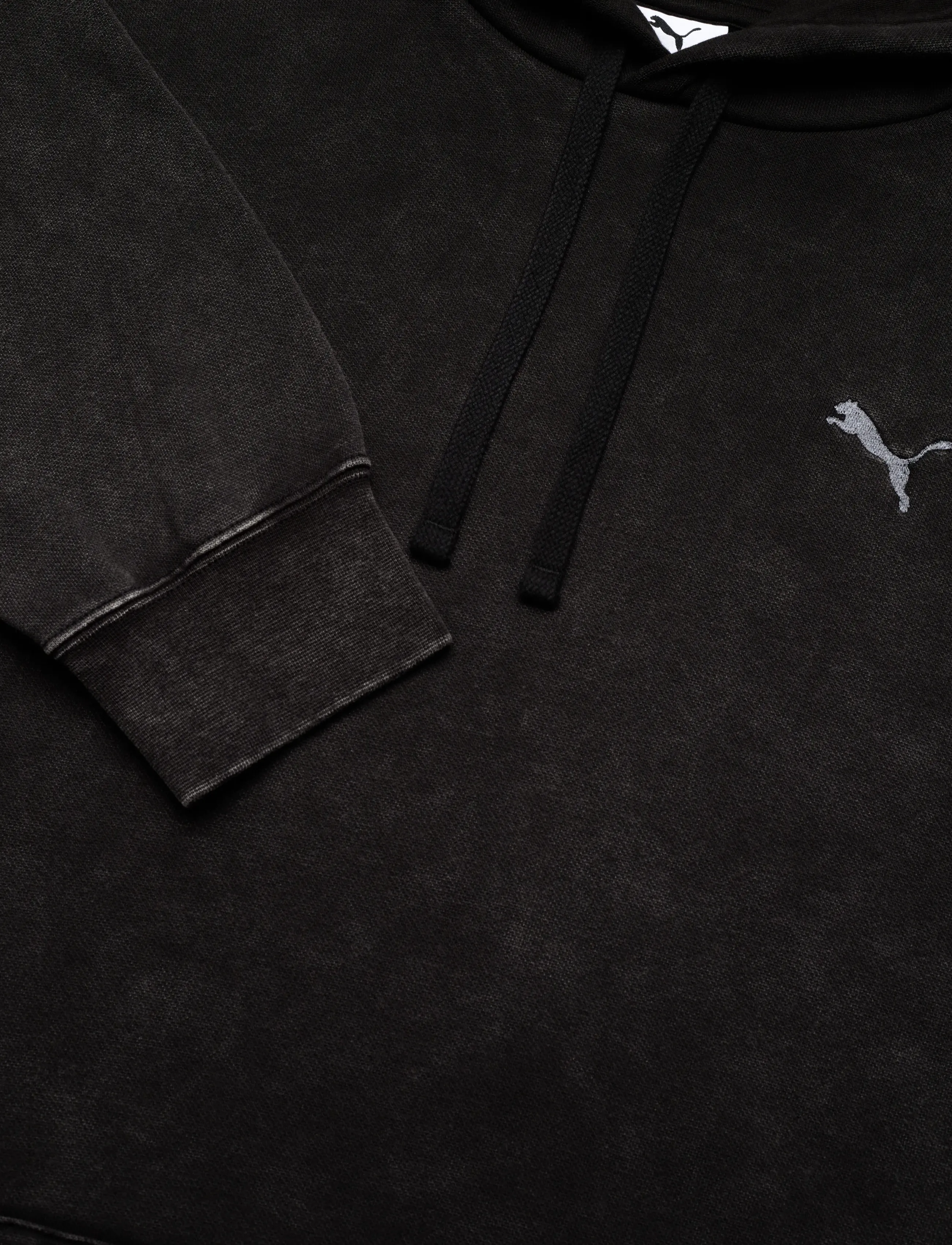 PUMA - ESS ELEVATED Relaxed Wash Hoodie FL - huvtröjor - puma black - 2