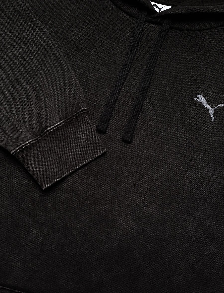 PUMA - ESS ELEVATED Relaxed Wash Hoodie FL - tops - puma black - 2