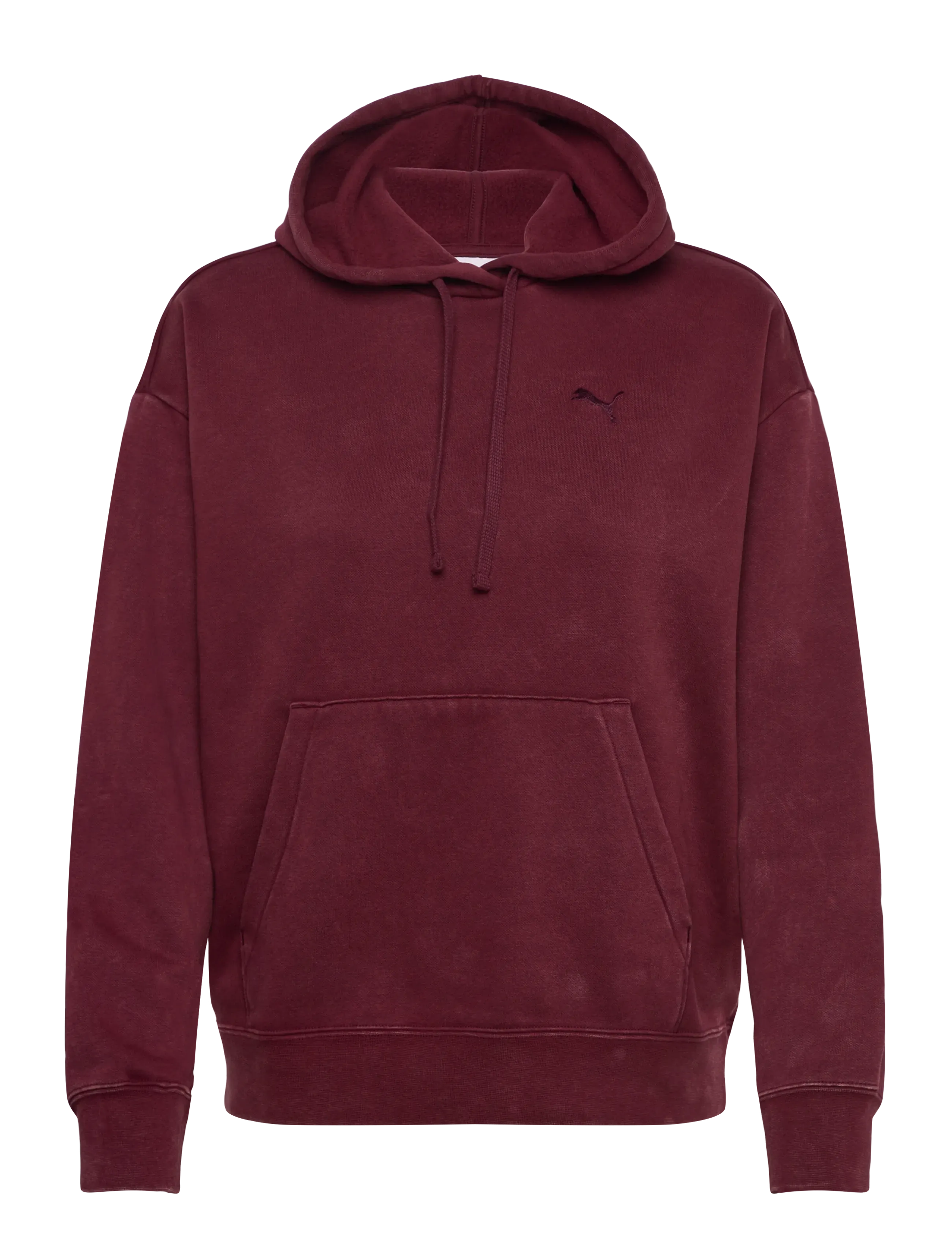 PUMA - ESS ELEVATED Relaxed Wash Hoodie FL - tops - ruby shimmer - 0