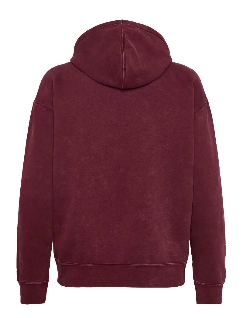PUMA - ESS ELEVATED Relaxed Wash Hoodie FL - huvtröjor - ruby shimmer - 1