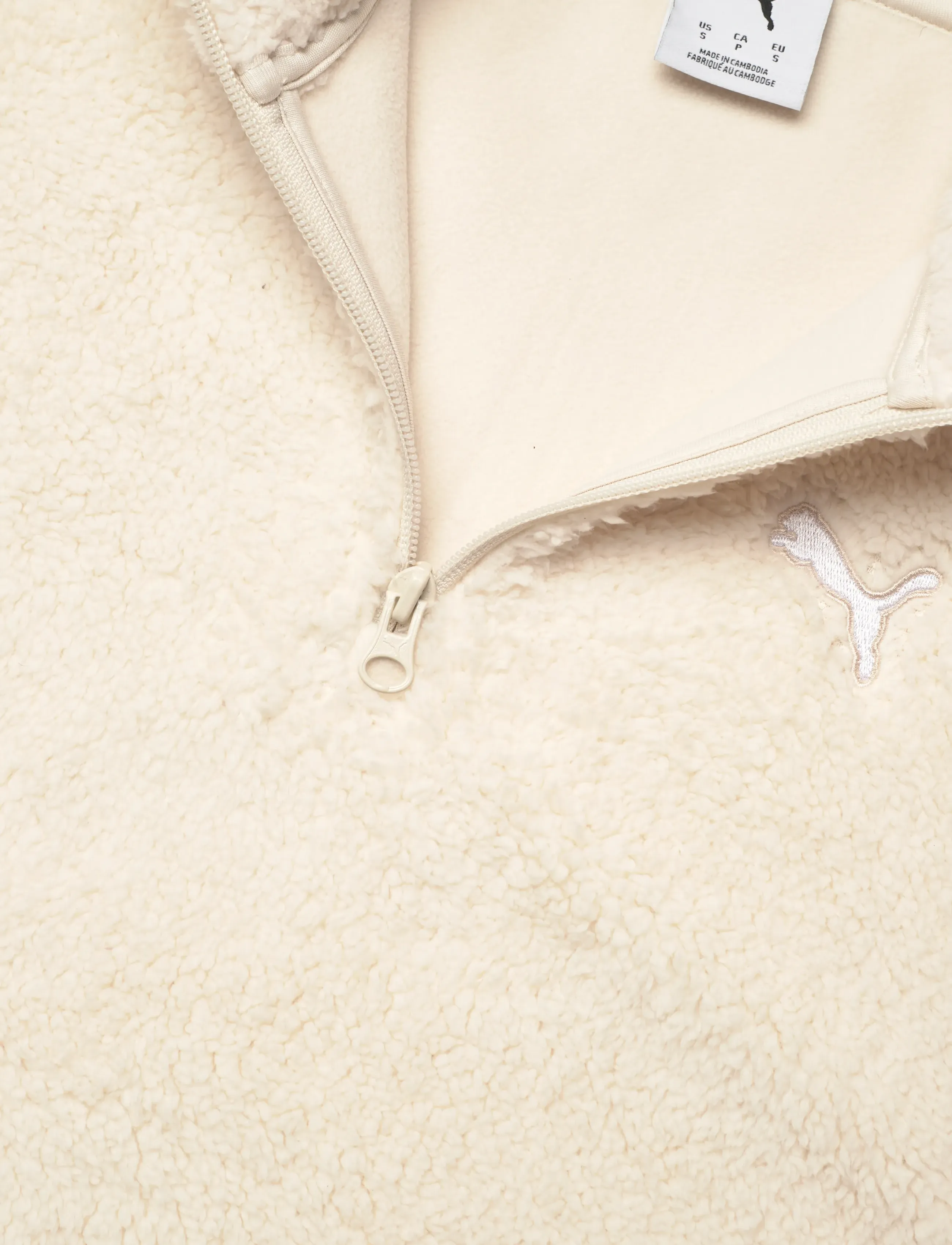 PUMA - ESS ELEVATED Comfort Half-Zip Sherpa Crew - vahekihina kantavad jakid - alpine snow - 2