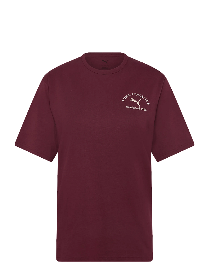PUMA - PUMA CLASS Relaxed Tee - t-shirts - ruby shimmer - 0