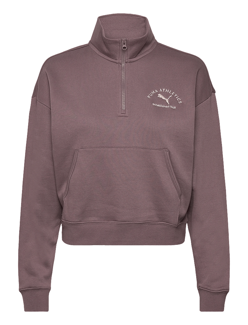 PUMA - PUMA CLASS Comfort Half-Zip Short Crew FL - overdele - raisin - 0