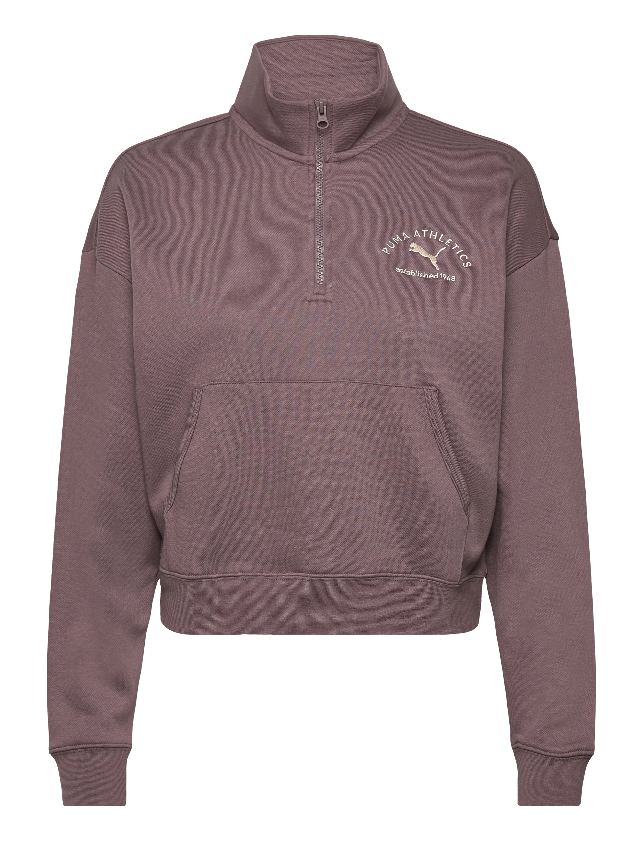 PUMA PUMA CLASS Comfort Half-Zip Short Crew FL - PUMA - RAISIN / purple