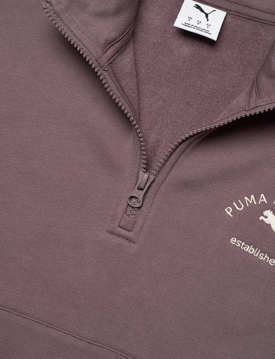 PUMA - PUMA CLASS Comfort Half-Zip Short Crew FL - dressipluusid ja pusad - raisin - 2