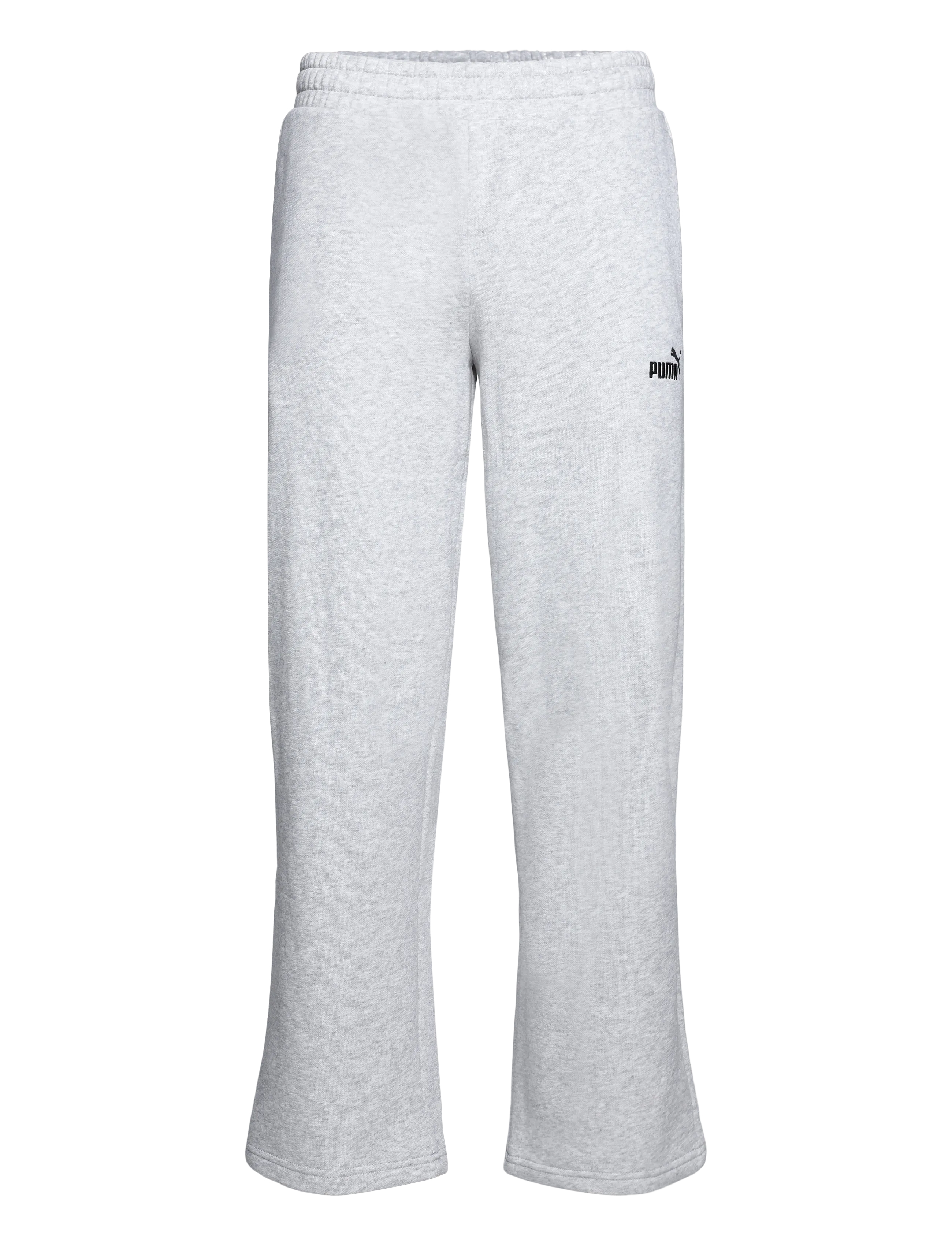 PUMA ESS Small No. 1 Logo Comfort Straight Pants FL op - Kläder - LIGHT GRAY HEATHER / grey
