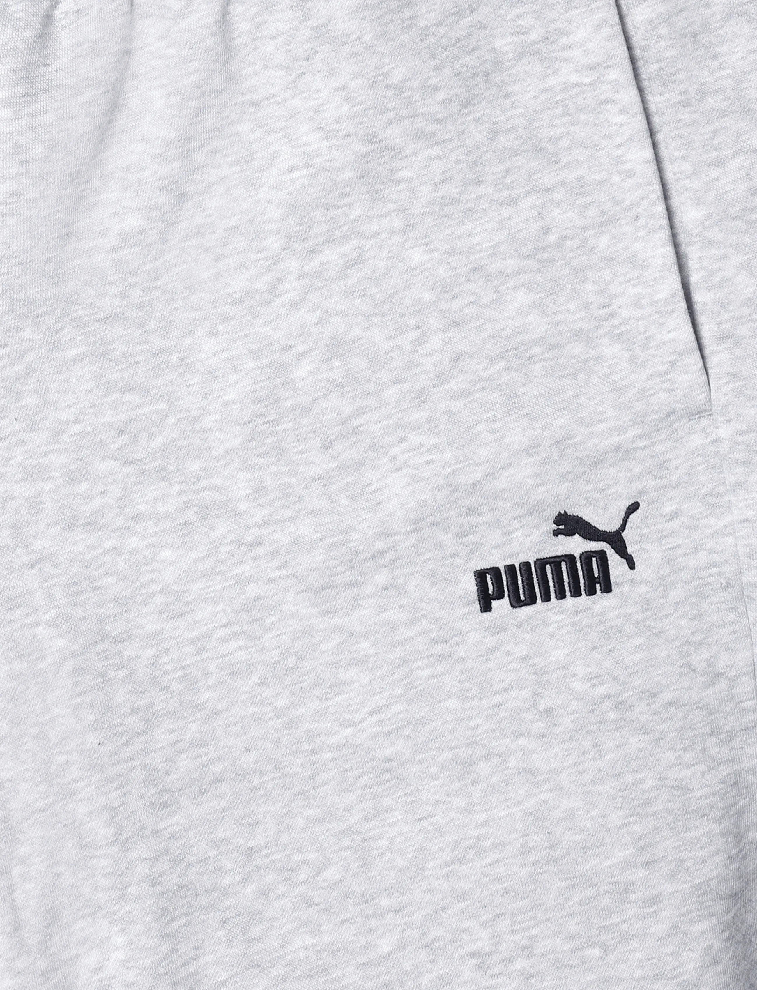 PUMA - ESS Small No. 1 Logo Comfort Straight Pants FL op - träningsbyxor - light gray heather - 2