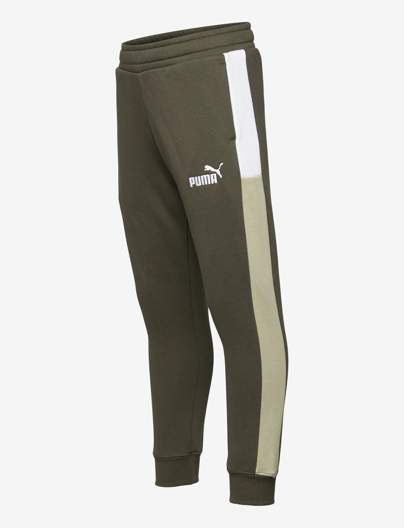 PUMA - ESS BLOCK Sweatpants FL B - herbstliche kleidung - dark olive - 2