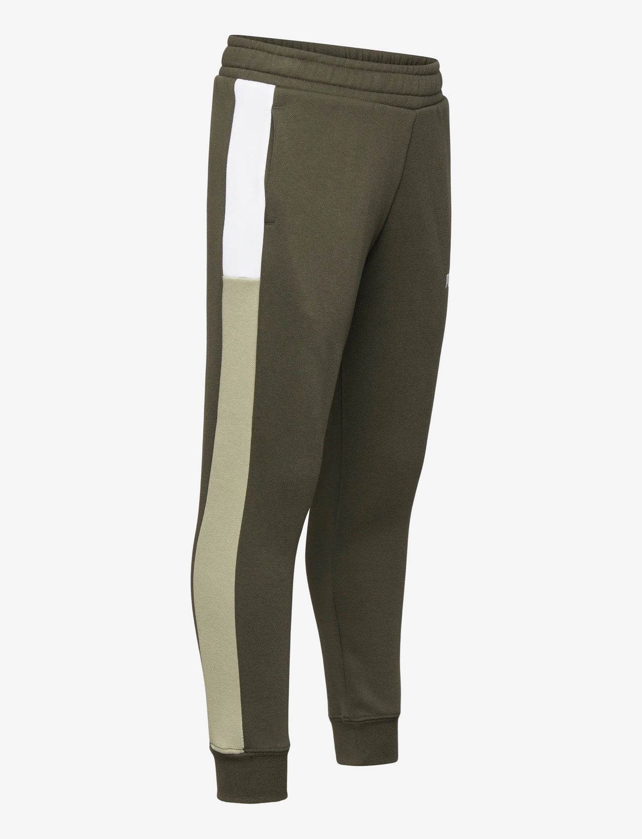 PUMA - ESS BLOCK Sweatpants FL B - herbstliche kleidung - dark olive - 3