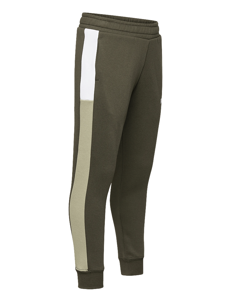 PUMA - ESS BLOCK Sweatpants FL B - sportiska stila bikses - dark olive - 3