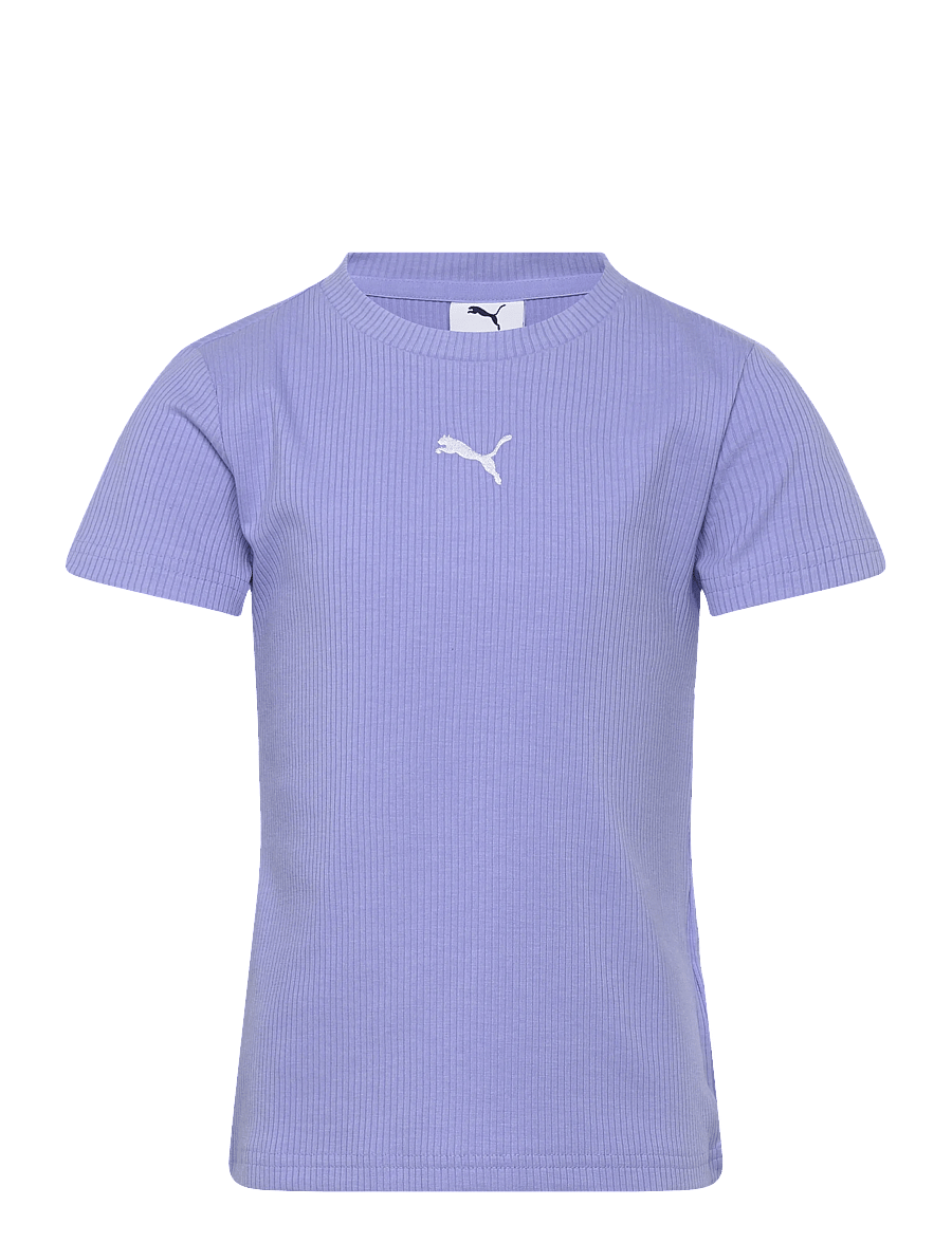 PUMA - ESS ELEVATED Rib Slim Tee G - sporditopid - intense lavender - 0