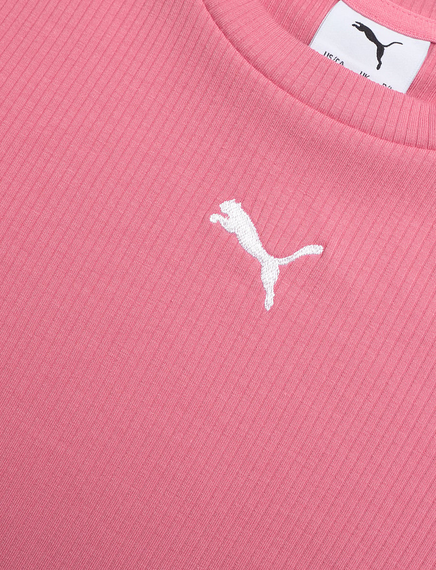 PUMA - ESS ELEVATED Rib Slim Tee G - sportoberteile - wild pink - 2