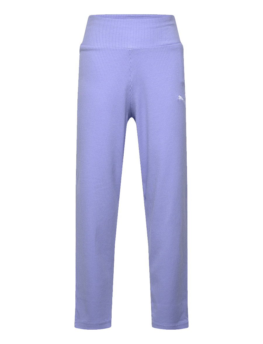 PUMA - ESS ELEVATED High Waist Straight Leg Rib Pants G - jogginghosen - intense lavender - 0