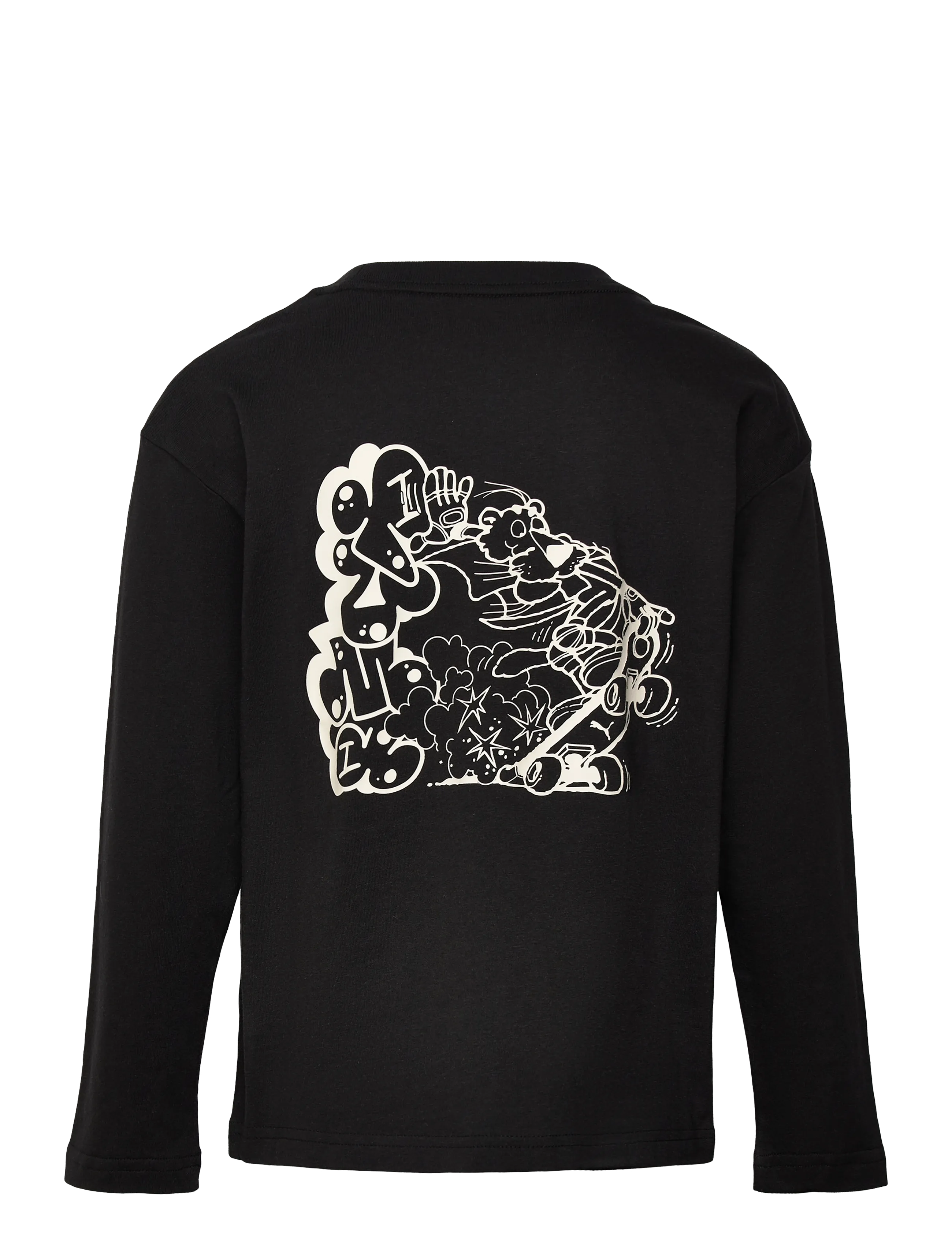 PUMA - MID90s SP Relaxed Longsleeve Tee B - pikkade varrukatega särgid - puma black - 1