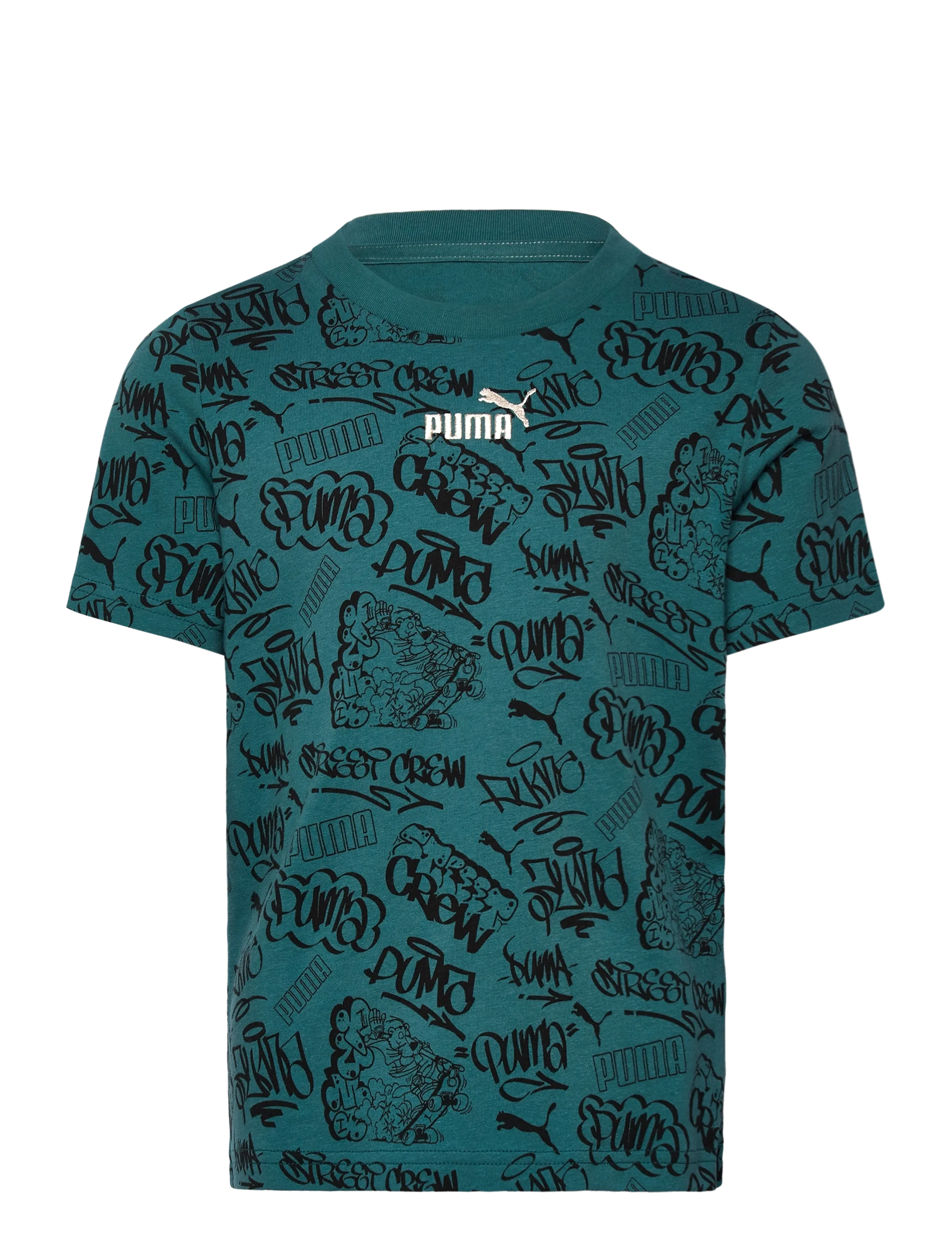 PUMA MID90s AOP Tee B - Kortærmede T-shirts - EMERALD ICE / green