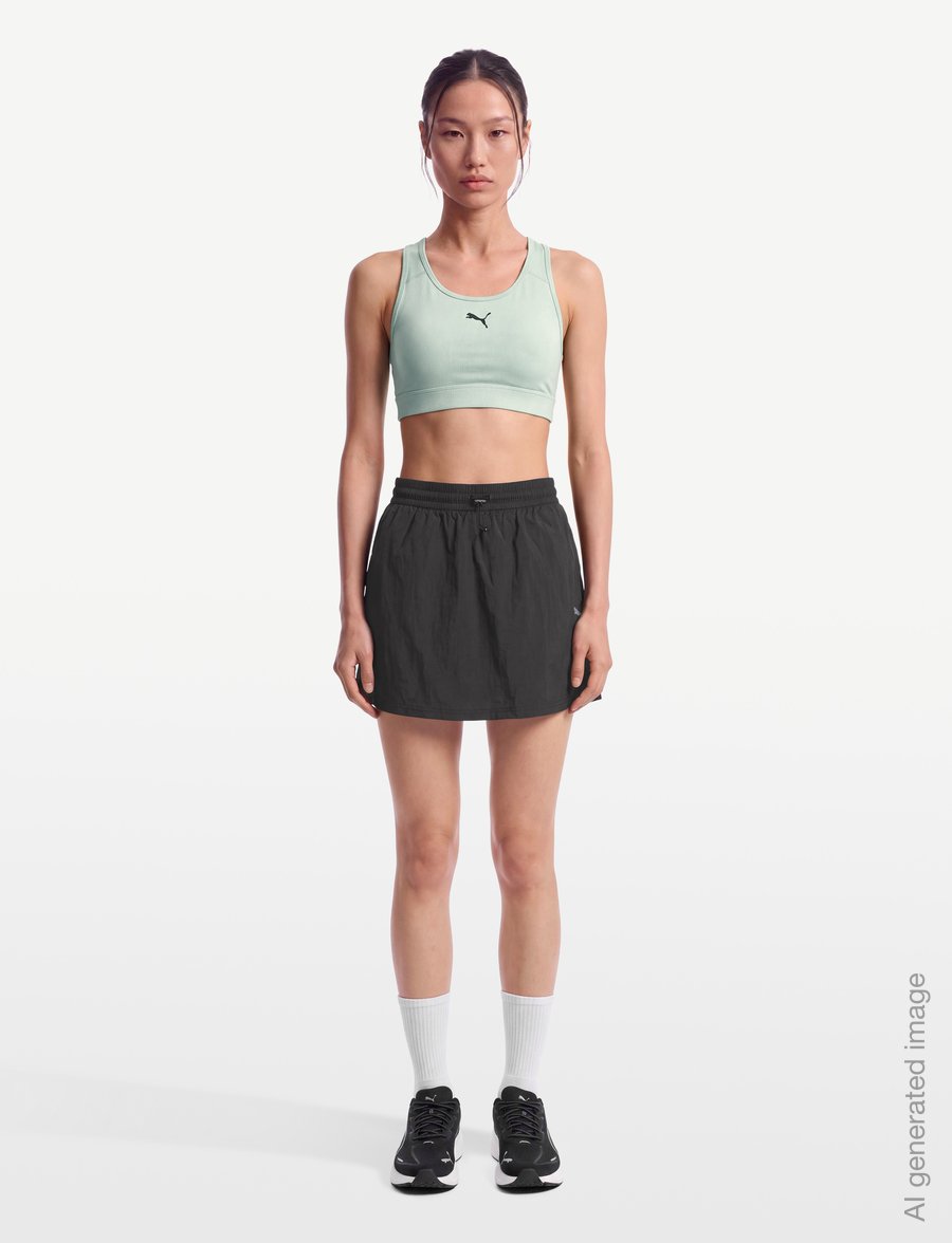 PUMA - HER Woven Skirt - kleider & röcke - puma black - 0