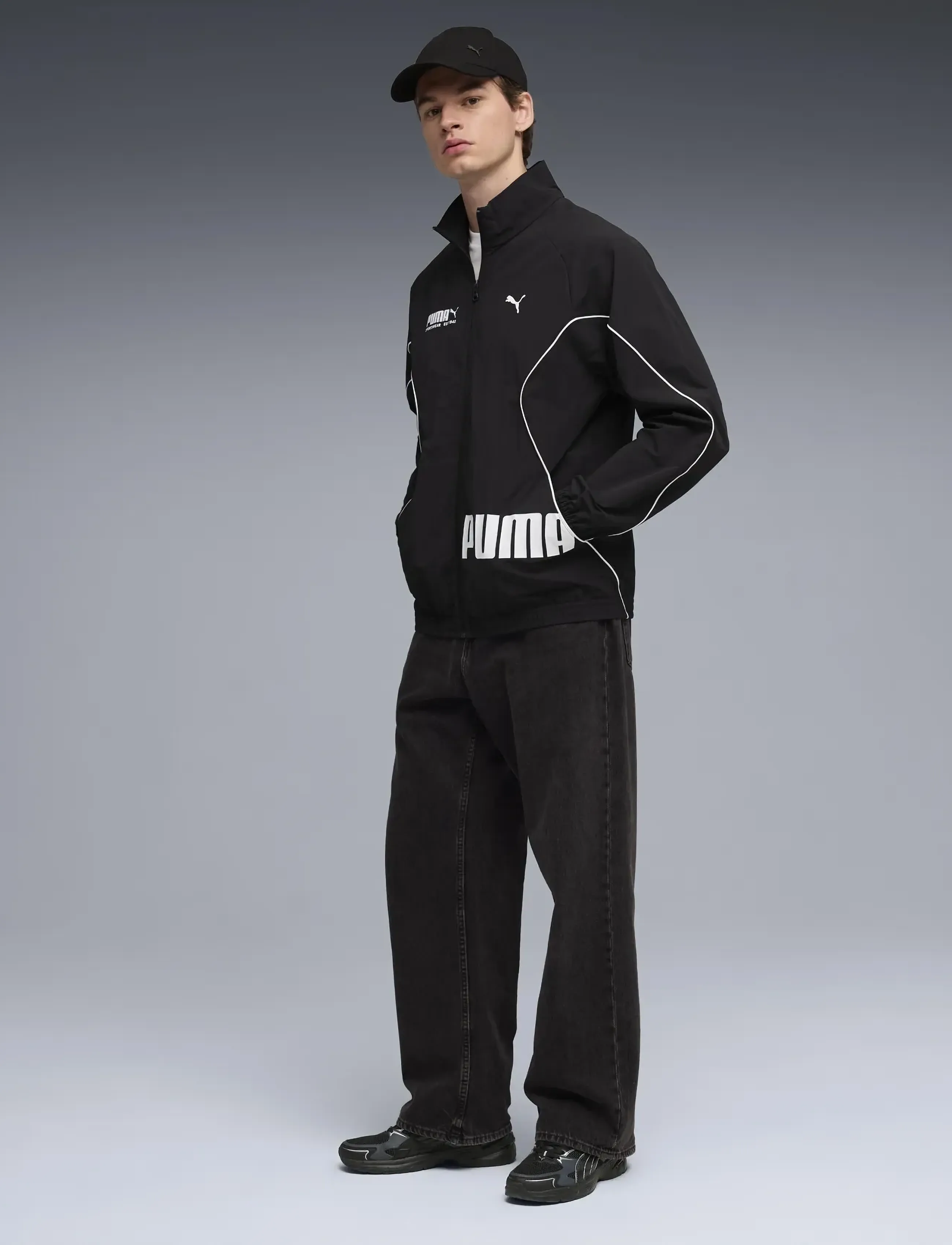 PUMA - PUMA SPORT Relaxed Woven Track Jacket - spordijakid - puma black - 0