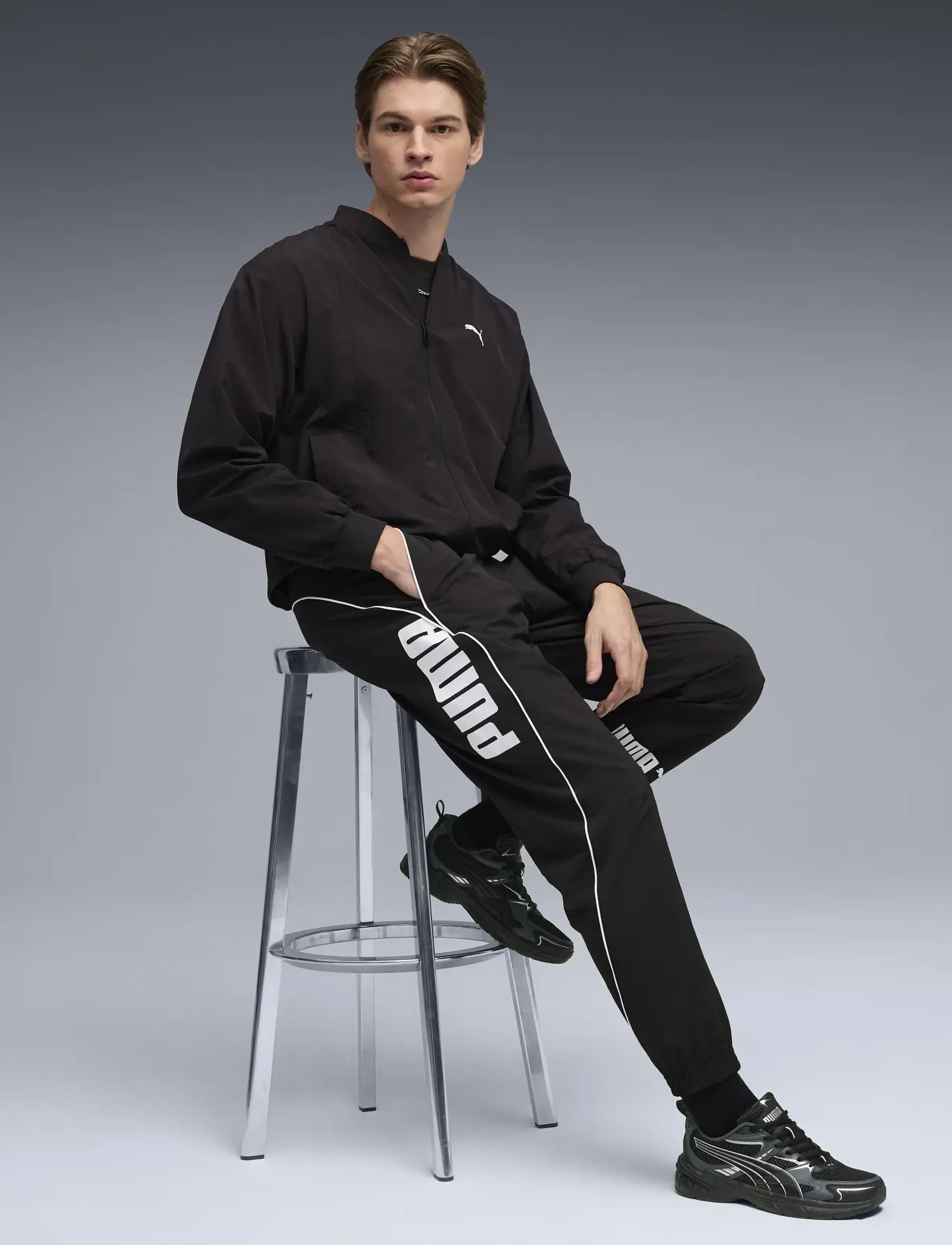 PUMA - PUMA SPORT Woven Track Pants - laveste priser - puma black - 0