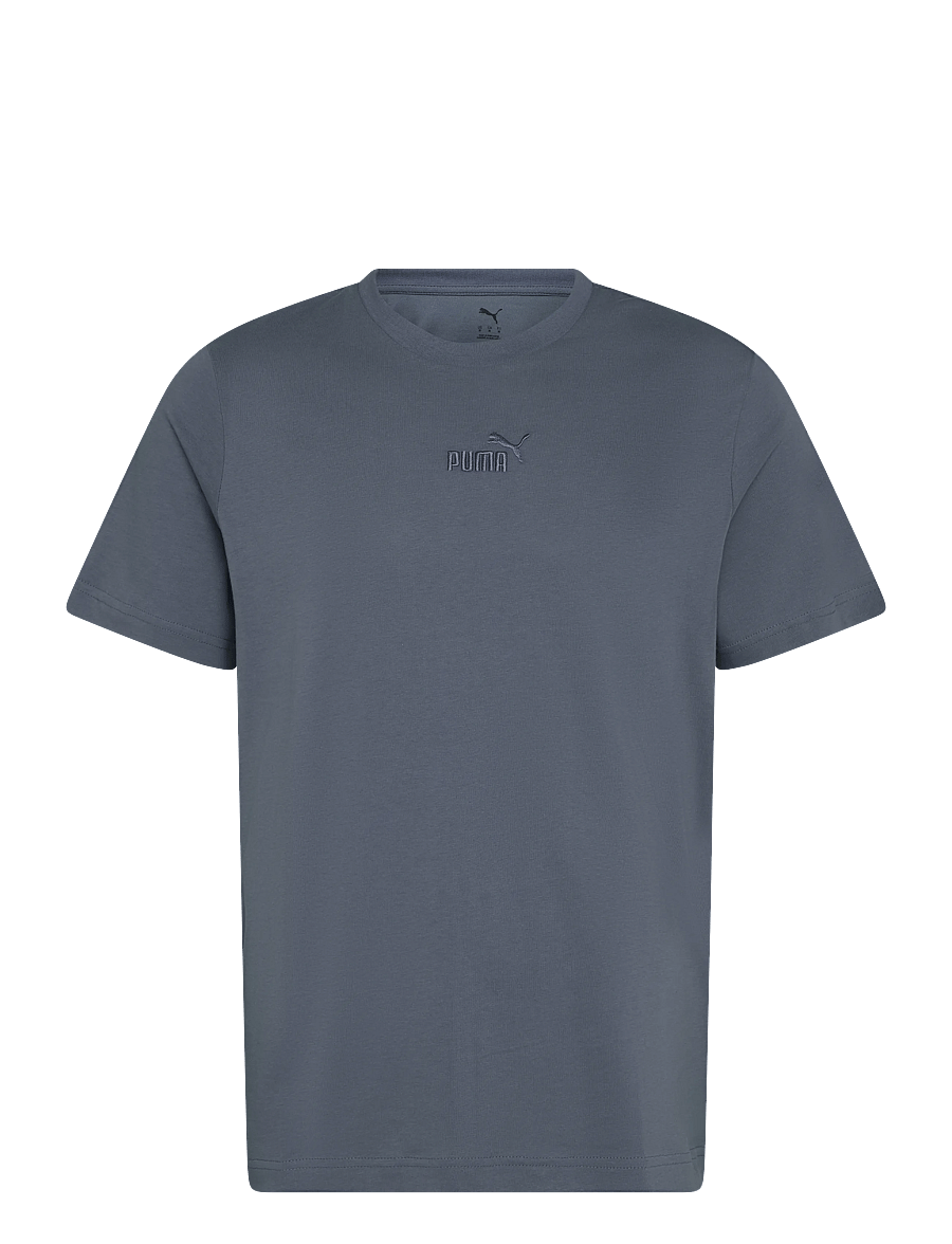 PUMA - ESS Small No.1 Logo centered Tee - tops & t-shirts - evening blue - 0