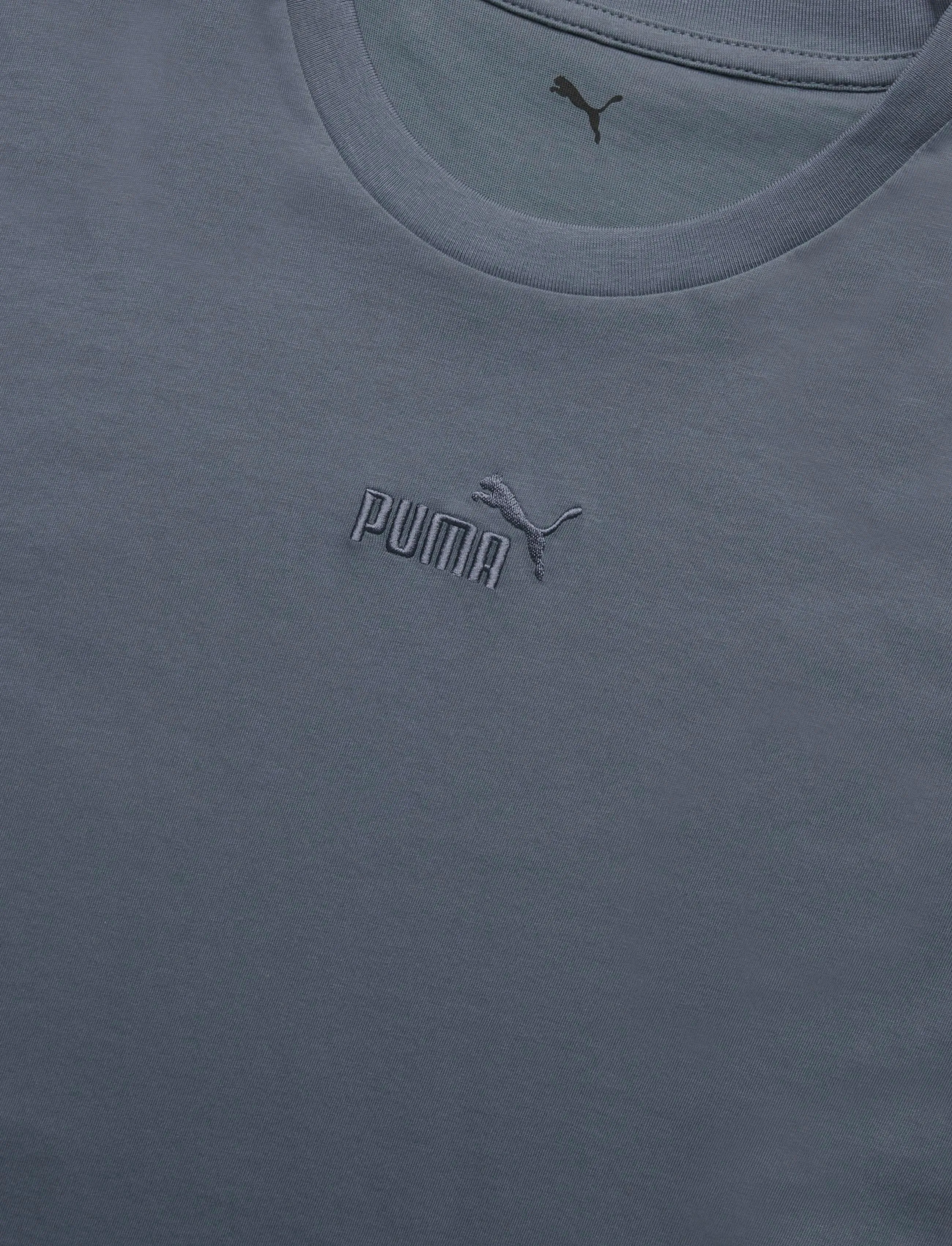 PUMA - ESS Small No.1 Logo centered Tee - tops & t-shirts - evening blue - 2