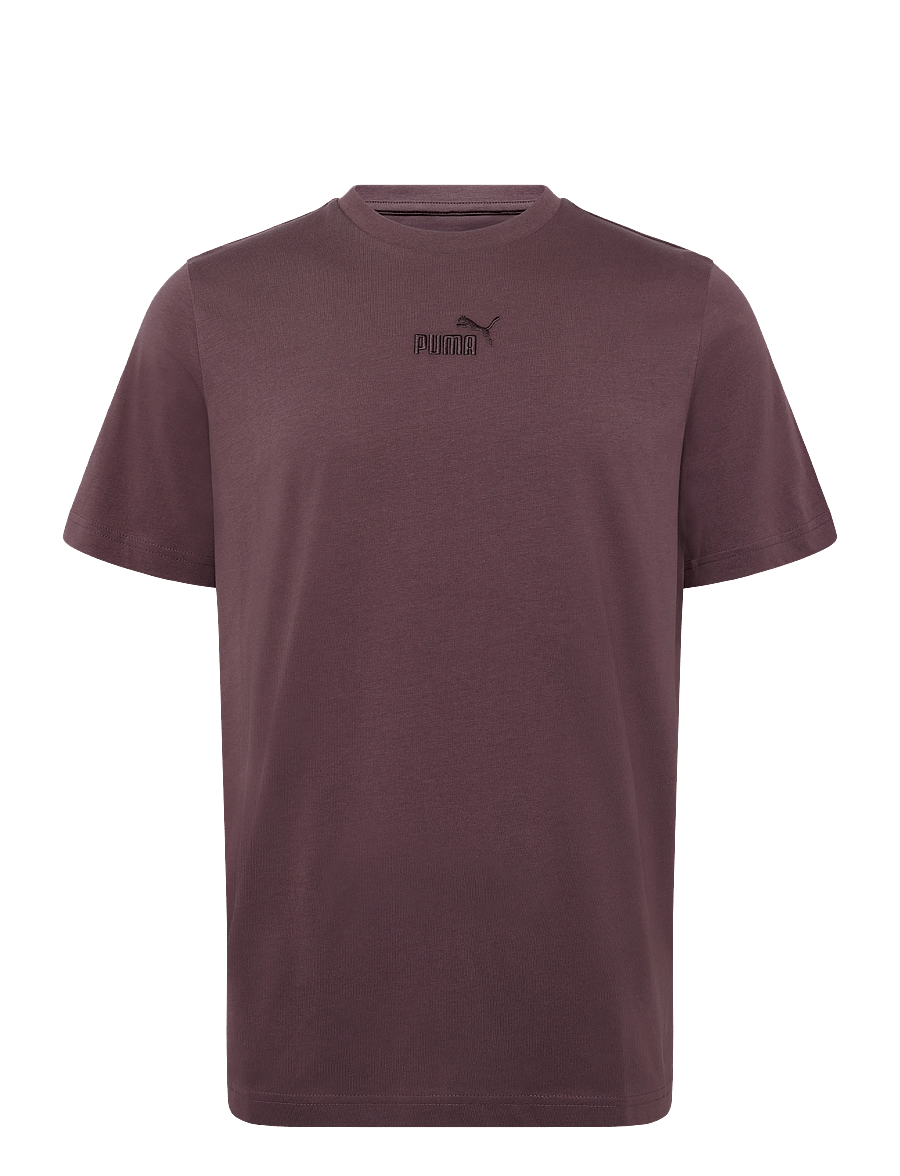 PUMA - ESS Small No.1 Logo centered Tee - oberteile & t-shirts - rich cocoa - 0