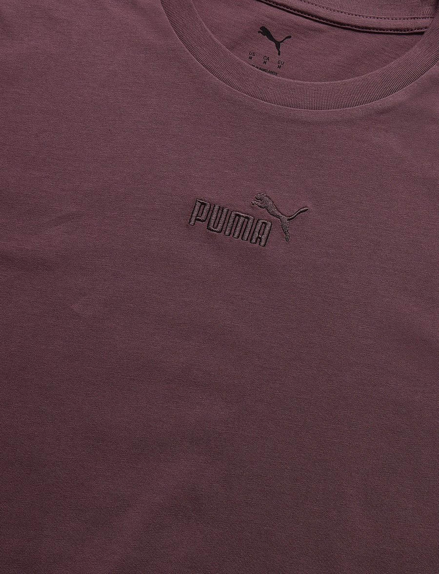 PUMA - ESS Small No.1 Logo centered Tee - oberteile & t-shirts - rich cocoa - 2