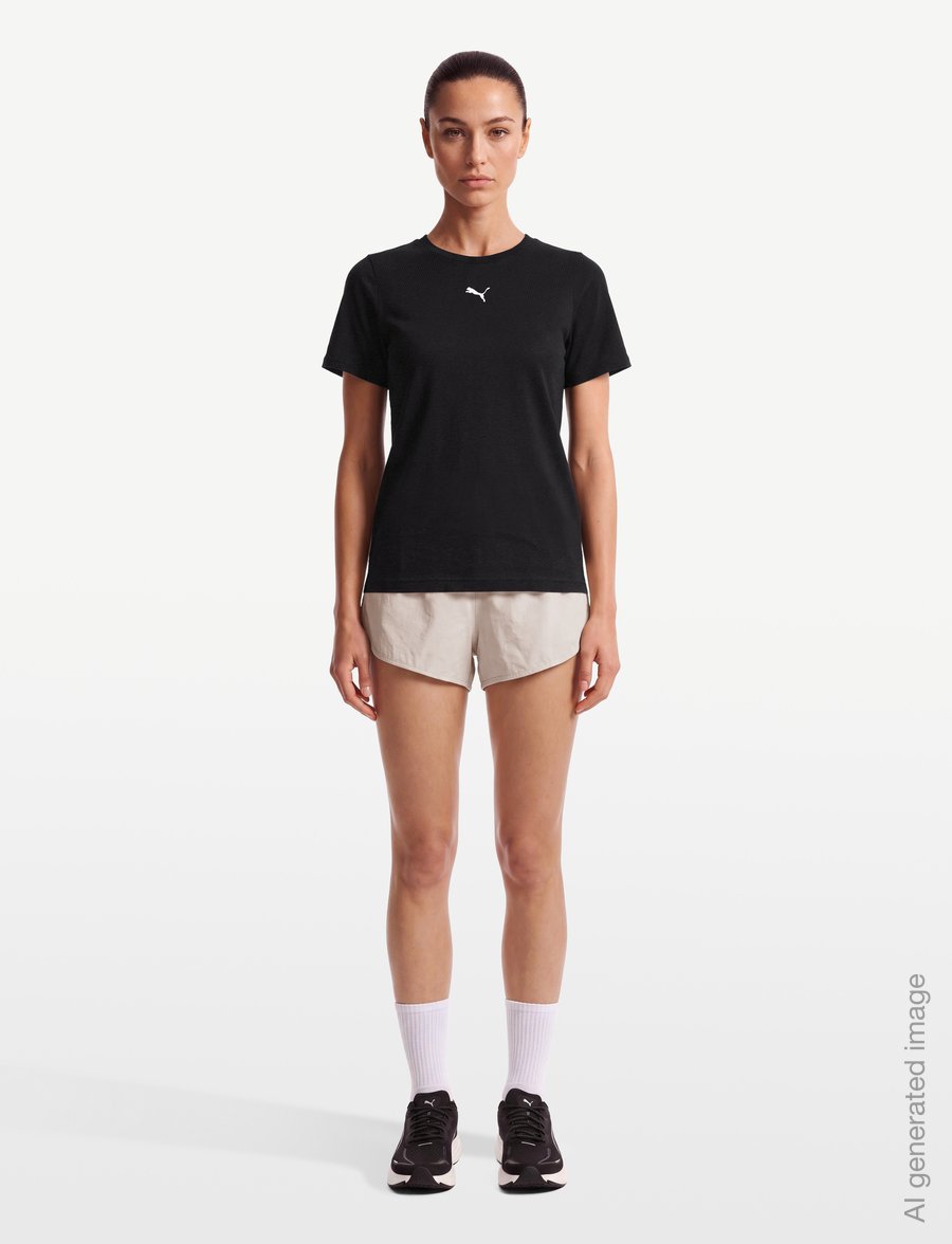PUMA - ESS Centered Cat Logo Tee - alussärgid ja t-särgid - puma black - 0