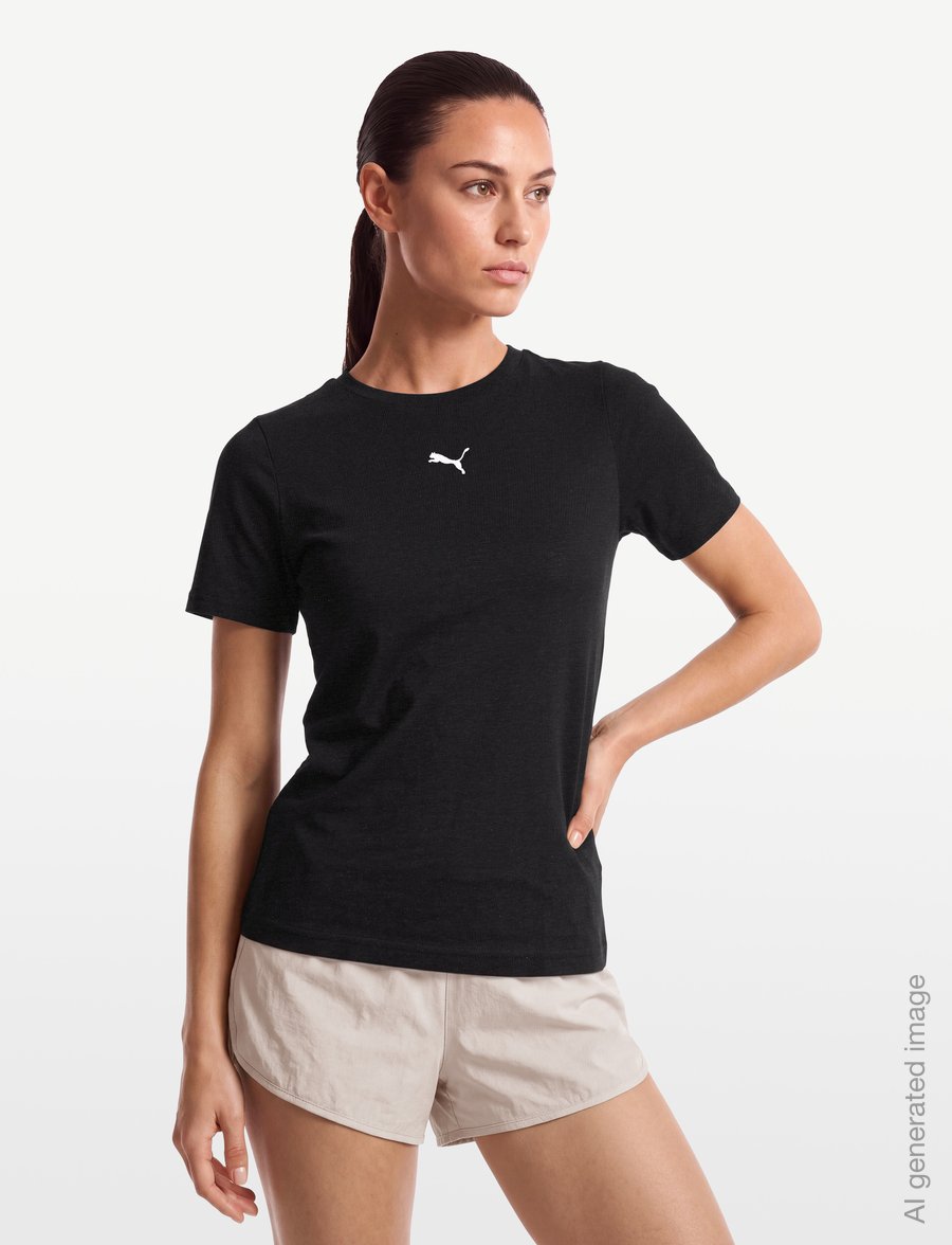 PUMA - ESS Centered Cat Logo Tee - alussärgid ja t-särgid - puma black - 3