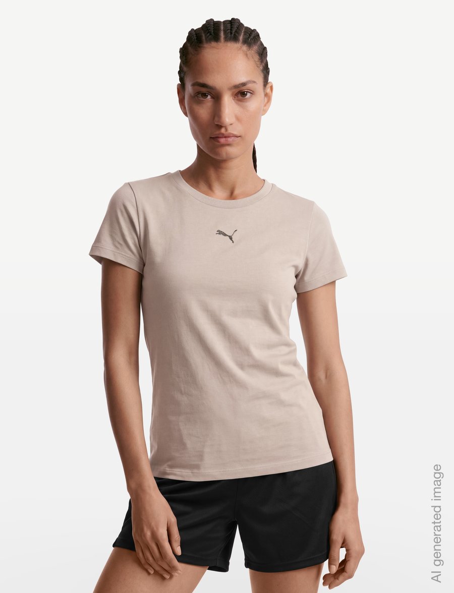 PUMA - ESS Centered Cat Logo Tee - alussärgid ja t-särgid - silver fog - 3