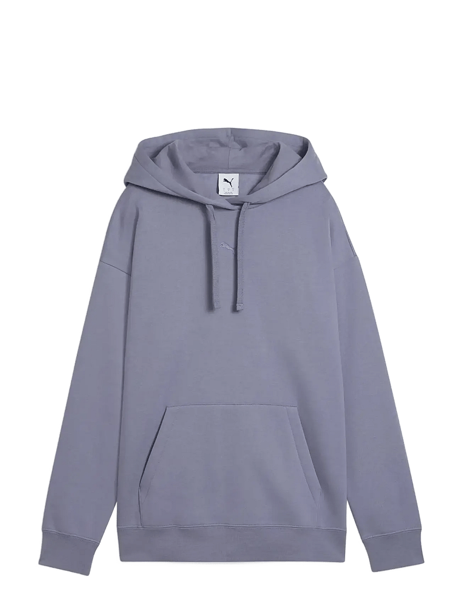 PUMA - ESS Centered Cat Logo Relaxed Hoodie FL - huvtröjor - gray sky - 1