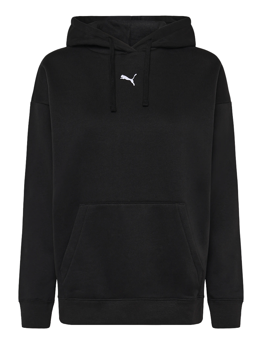 PUMA - ESS Centered Cat Logo Relaxed Hoodie FL - sweatshirts - puma black - 0