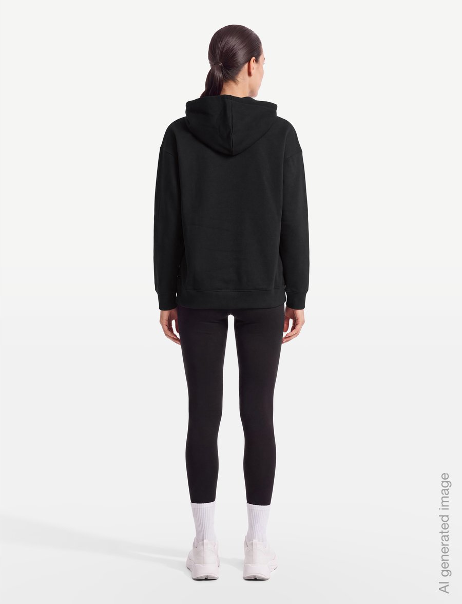 PUMA - ESS Centered Cat Logo Relaxed Hoodie FL - sweatshirts - puma black - 4