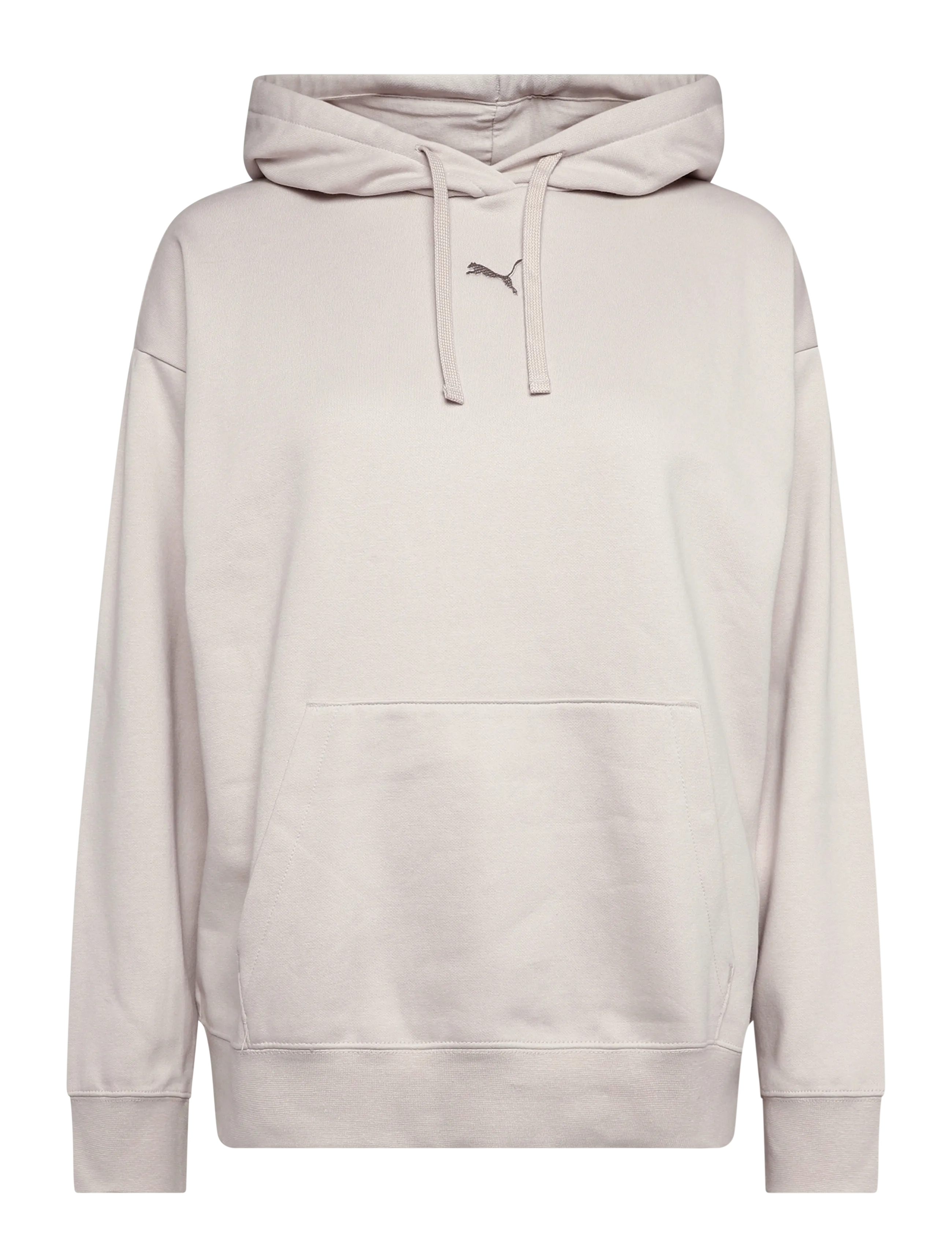 PUMA ESS Centered Cat Logo Relaxed Hoodie FL - Kläder - SILVER FOG / silver