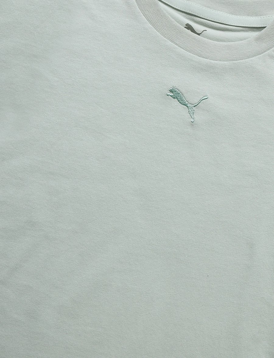 PUMA - ESS Centered Cat Logo Tee G - sportoberteile - creme de mint - 2