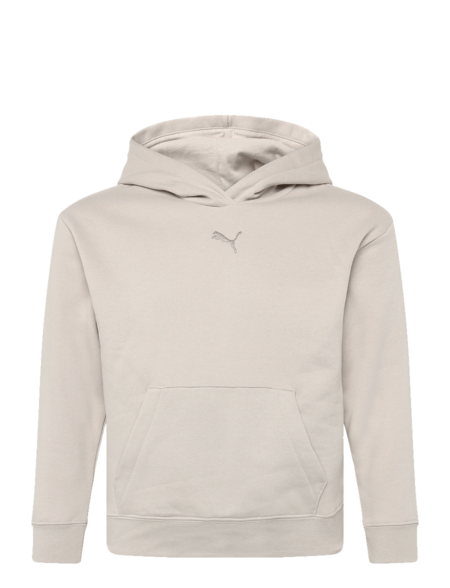 PUMA - ESS Centered Cat Logo Relaxed Hoodie FL G - kapuzenpullover - silver fog - 0