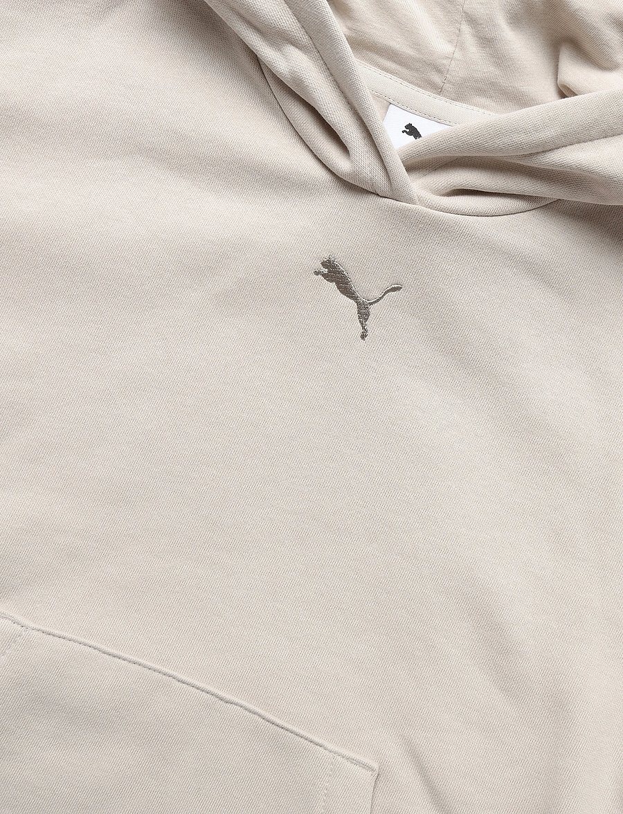 PUMA - ESS Centered Cat Logo Relaxed Hoodie FL G - kapuzenpullover - silver fog - 2