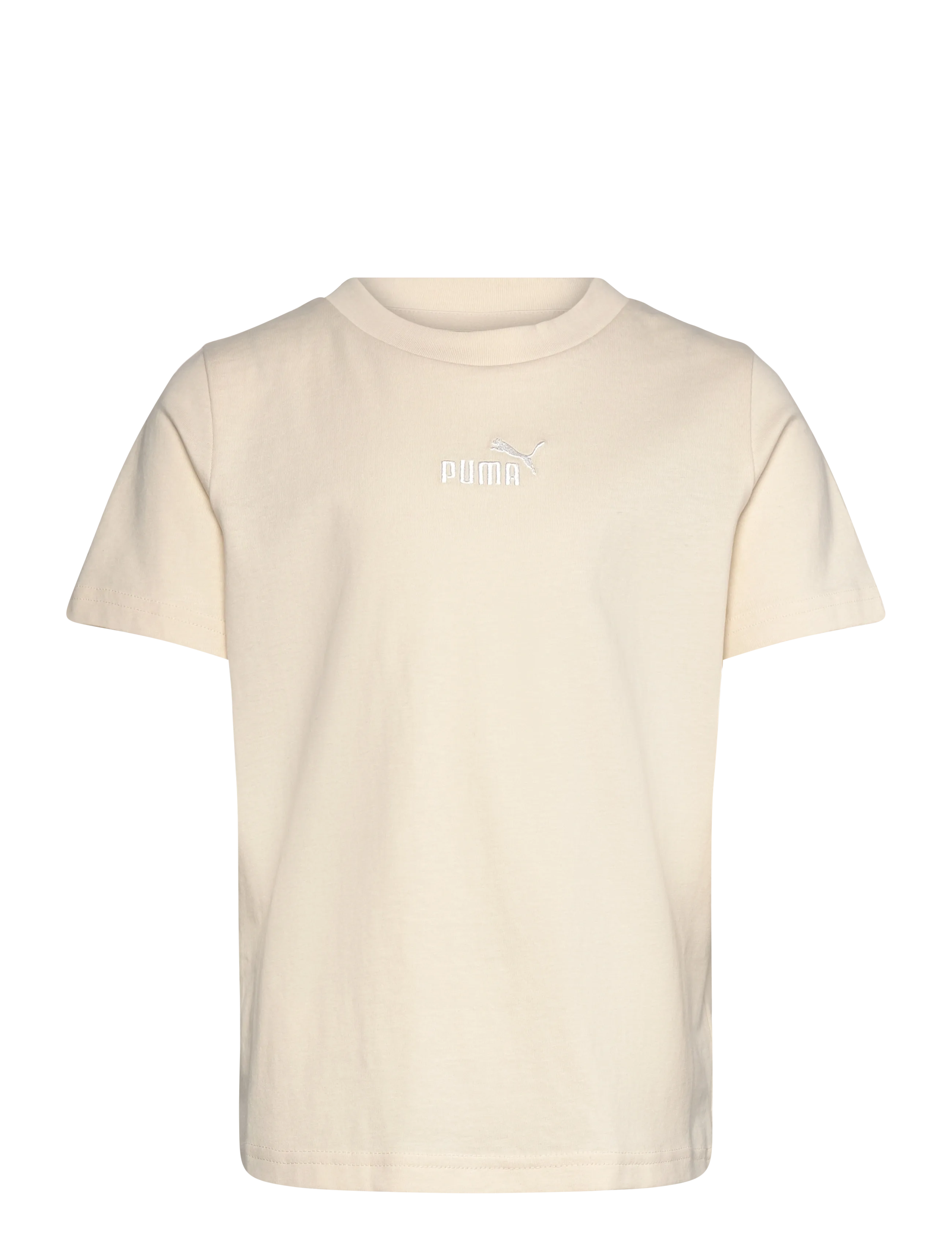 PUMA Ess Small No.1 Logo Centered Tee B, 128, T-shirts, Creme - Short-sleeved, Kinder