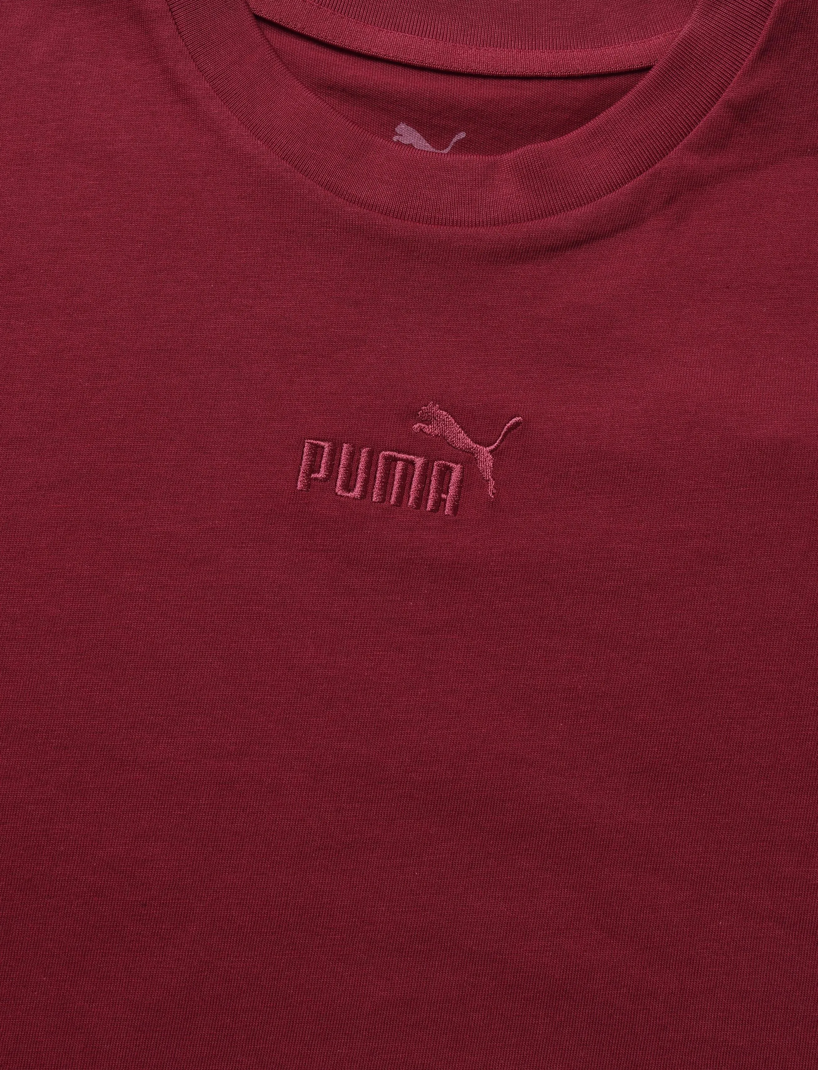 PUMA - ESS Small No.1 Logo Centered Tee B - kortärmade t-shirts - garnet glow - 2