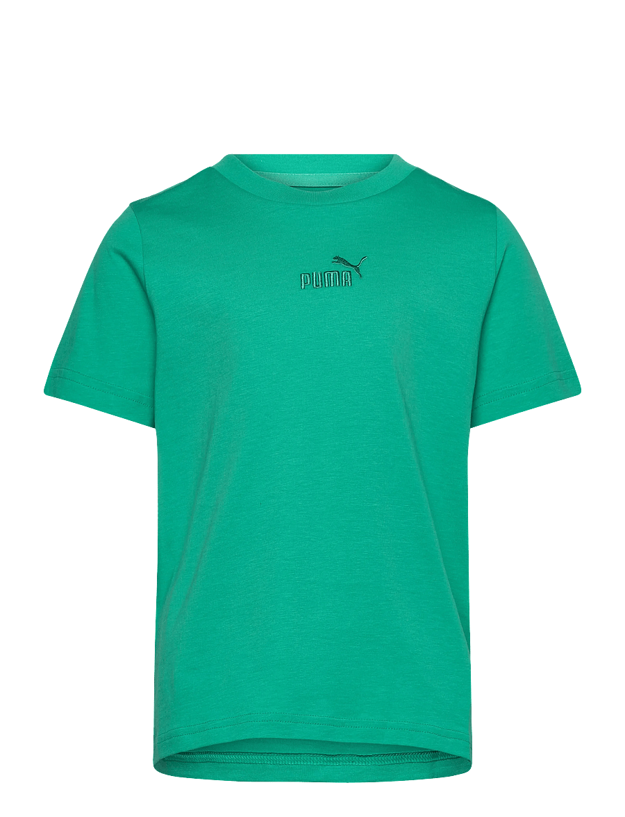 PUMA - ESS Small No.1 Logo Centered Tee B - kortärmade t-shirts - vibrant green - 0