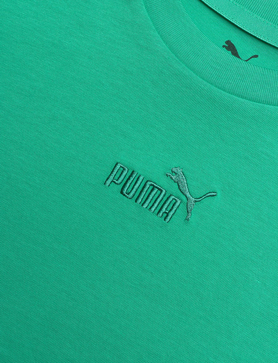 PUMA - ESS Small No.1 Logo Centered Tee B - kortärmade t-shirts - vibrant green - 2