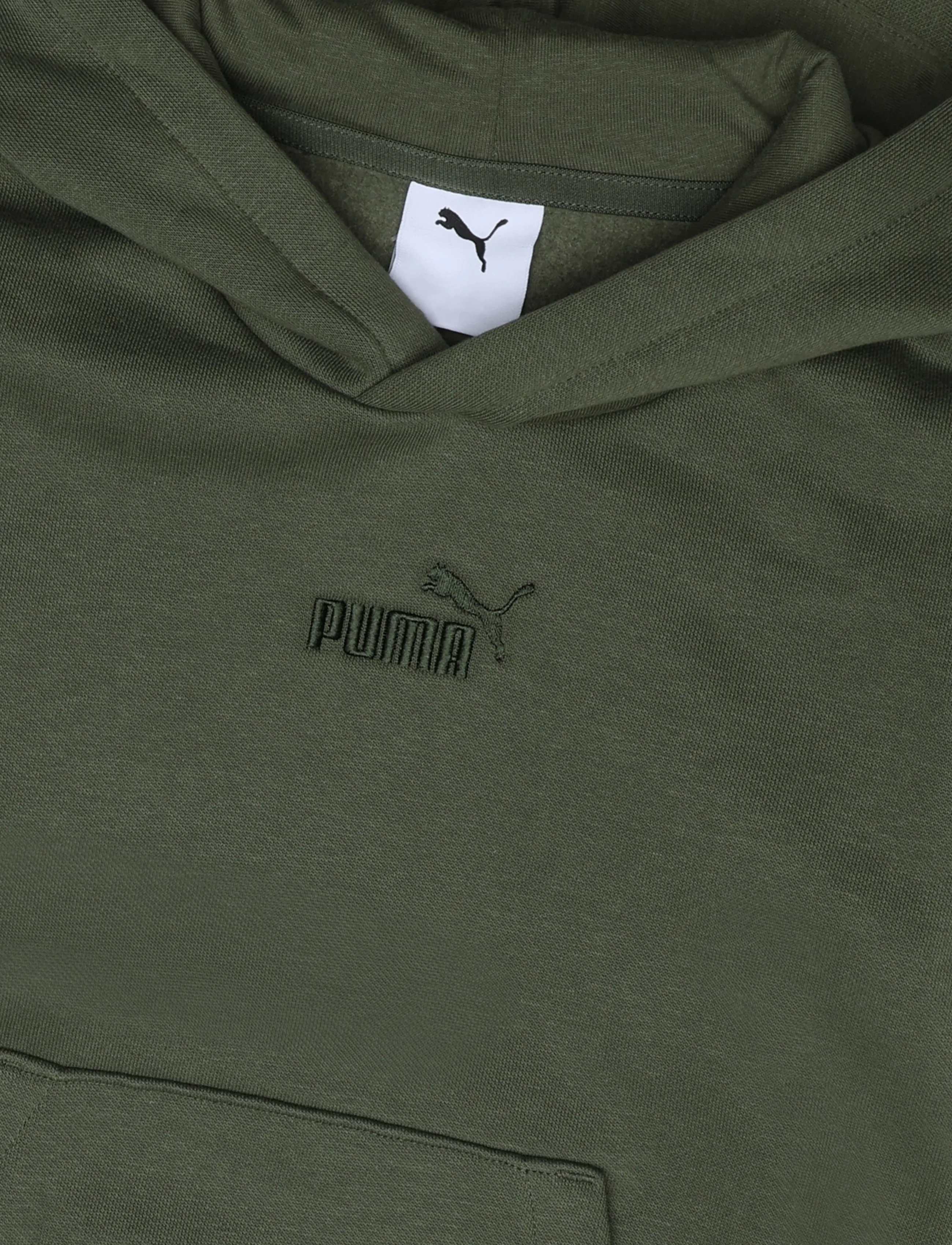 PUMA - ESS Small No.1 Logo Centered Hoodie FL B - hættetrøjer - moss veil - 2