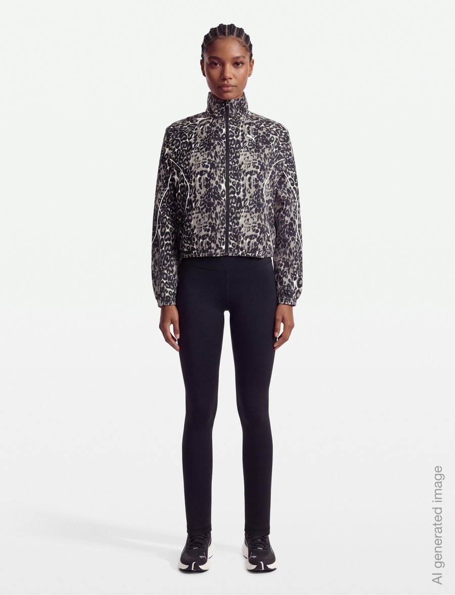 PUMA - PUMA SPORT ANIMAL Relaxed AOP Full-Zip Woven Jacket - vabaaja jakid - mouse gray - 0