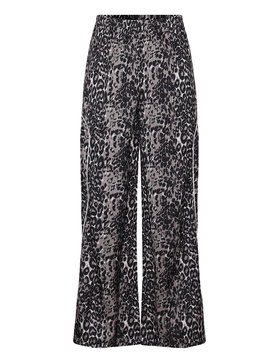 PUMA - PUMA SPORT ANIMAL Relaxed AOP Wide Leg Woven Pants - casual byxor - mouse gray - 0