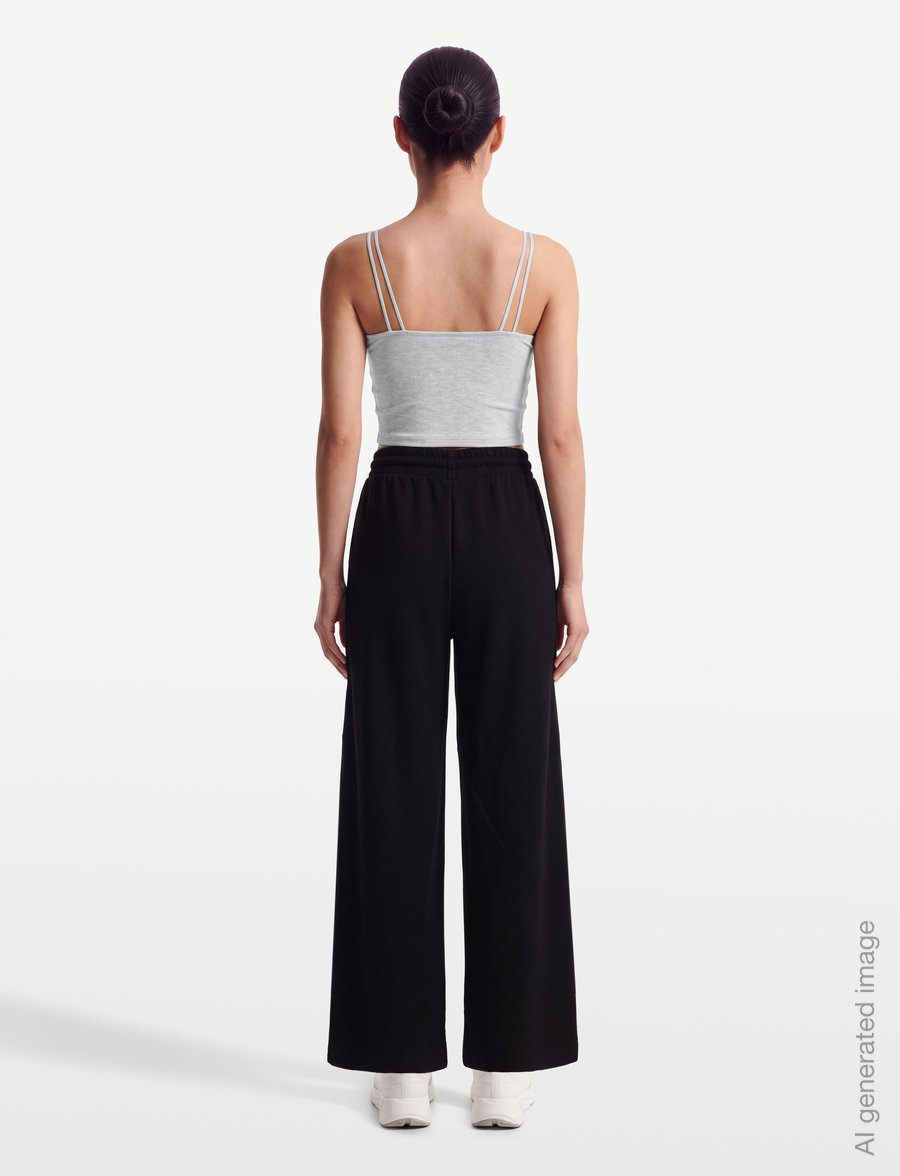 PUMA - PUMA CLASS Relaxed Wide Leg Pants - casual byxor - puma black - 4