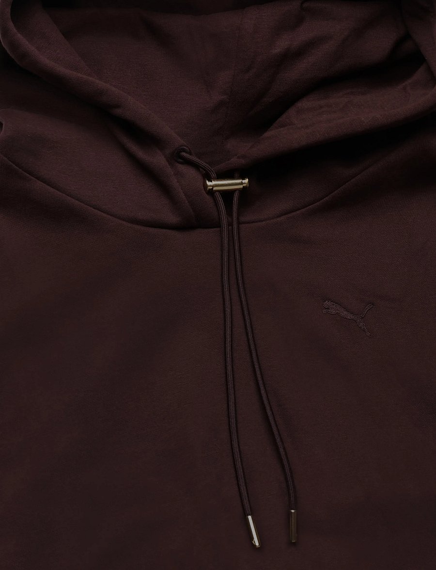 PUMA - HER Relaxed Hoodie FL - huvtröjor - chocolate fondue - 2