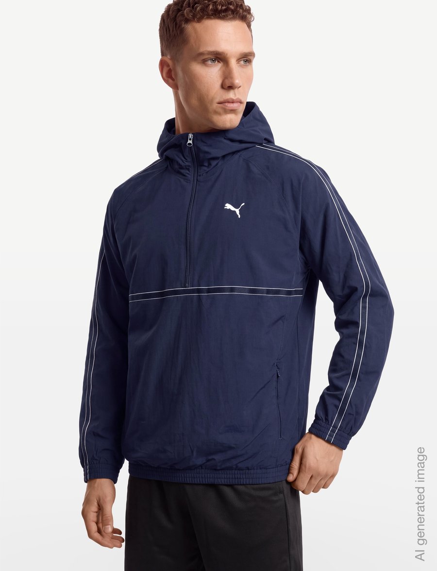 PUMA - PUMA CLASS Relaxed Pinnacle Half-Zip Hoodie - clothing - puma navy - 3