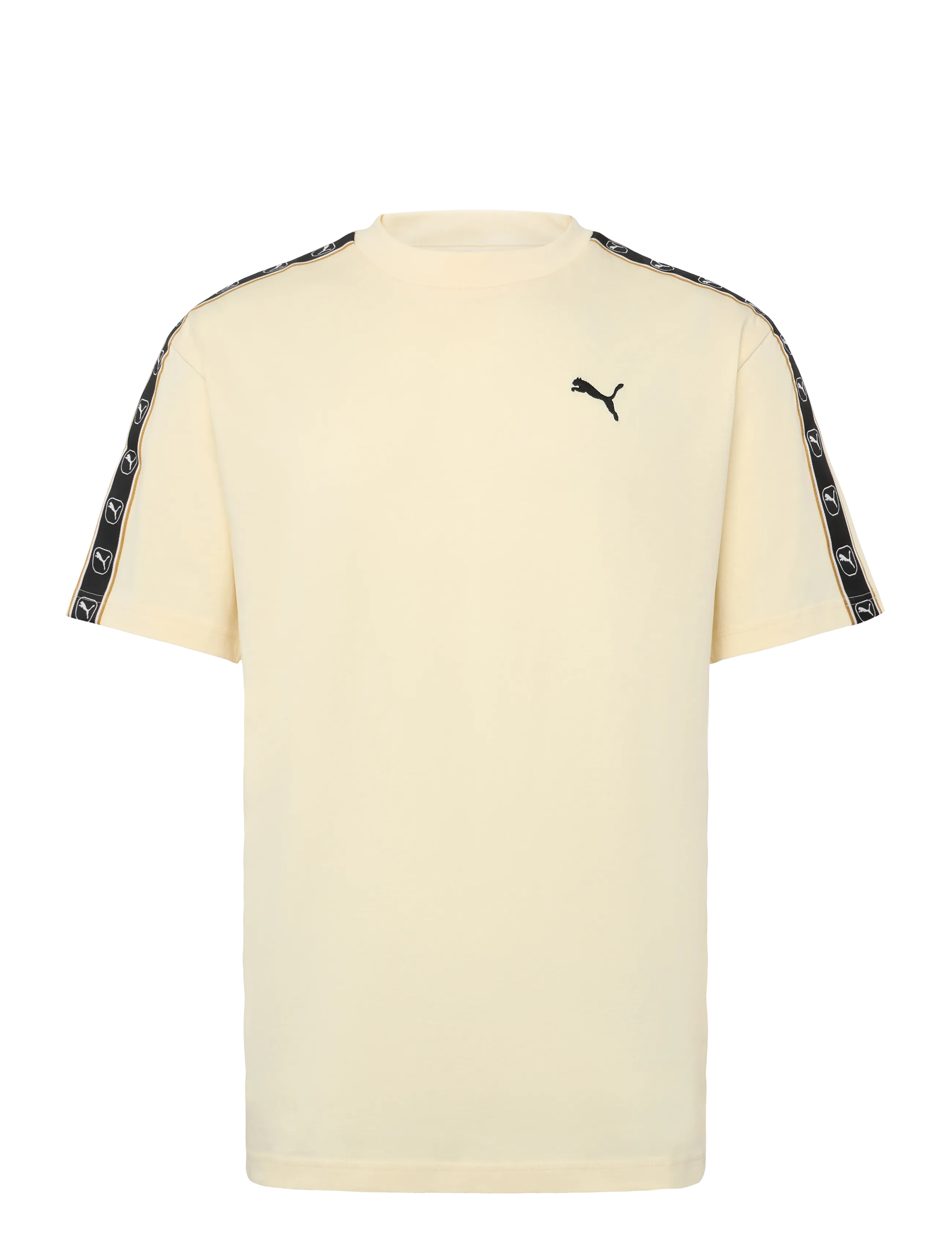 PUMA Ess Elevated Tape Relaxed Tee, XL, Sport Oberteile, Creme - T-shirts, Männerswear