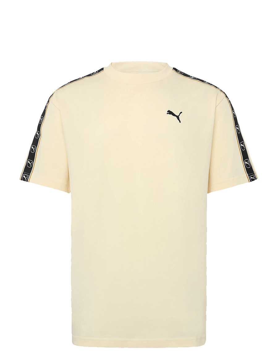 PUMA - ESS ELEVATED TAPE Relaxed Tee - t-shirts - buttercream - 0